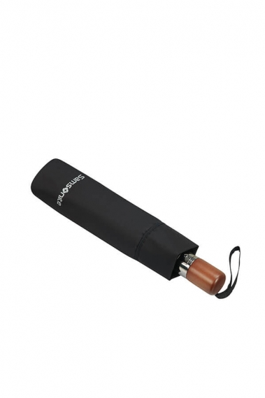 Samsonite Wood Classic S Short - Sateenvarjo Auto Musta