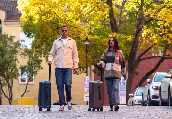 Matkalaukku Printisso Urbane - Keskikokoinen Graphite Grey