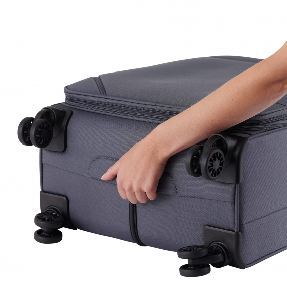 Matkalaukku Printisso Runway - Keskikokoinen Laajennettava Carbon Grey