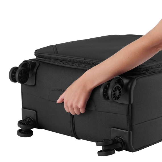Matkalaukku Printisso Runway - Keskikokoinen Laajennettava Space Black